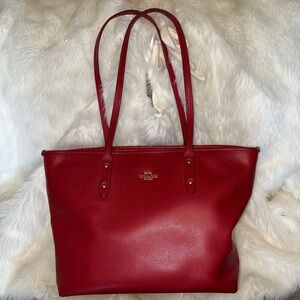 Coach Cherry Red Tote Bag